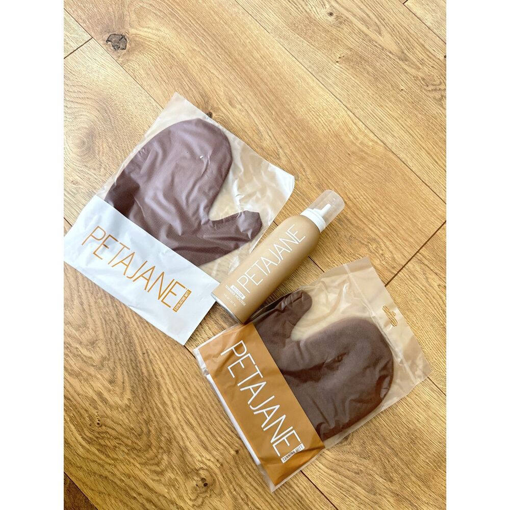 PETA JANE M NEW Tanning Mousse self tanner exfoliating mitt tanning mitt